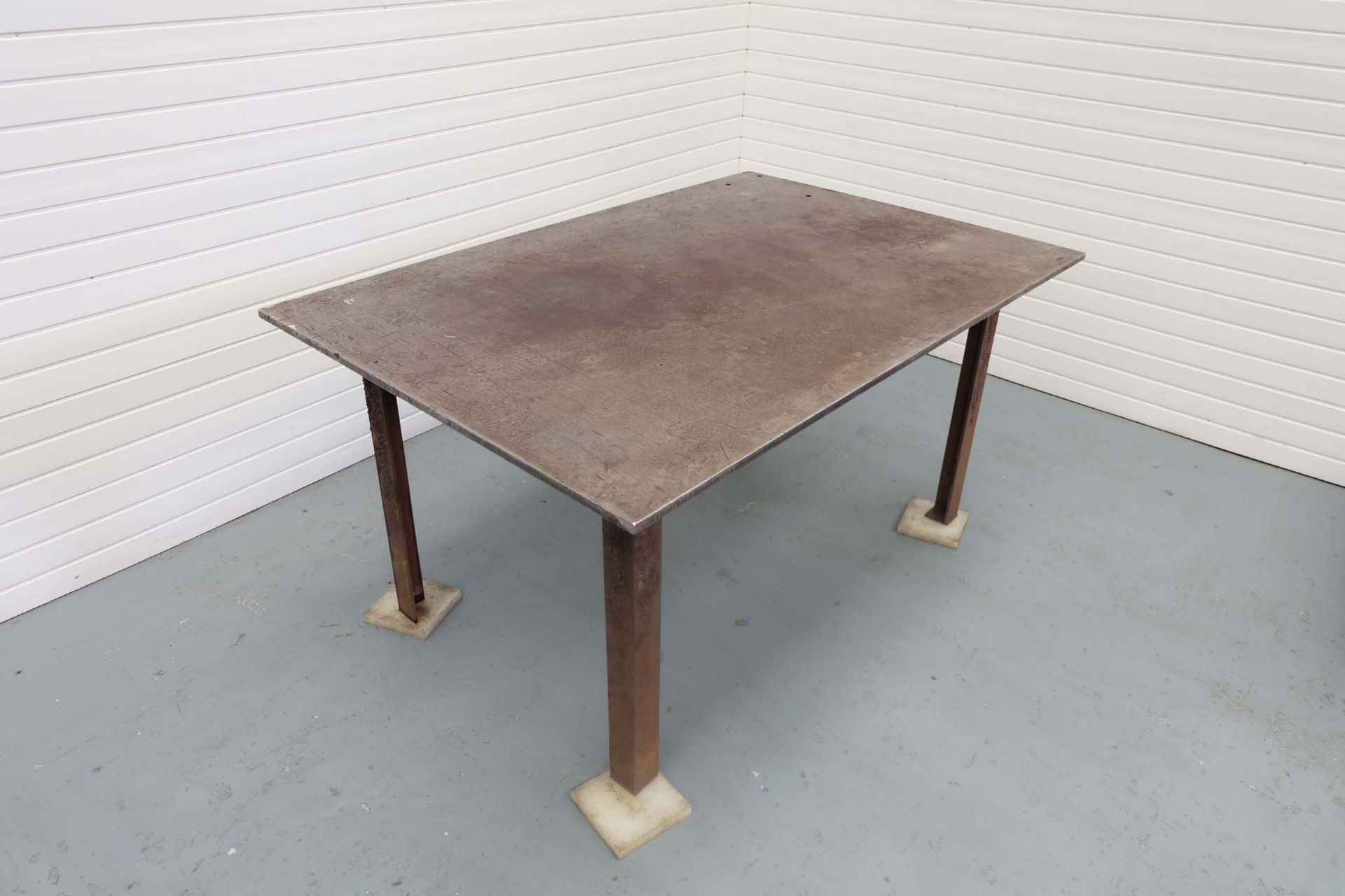 Steel Table For Welding Etc. Size 6' x 4. Thickness 3/4". Work Height 36". - Image 2 of 5