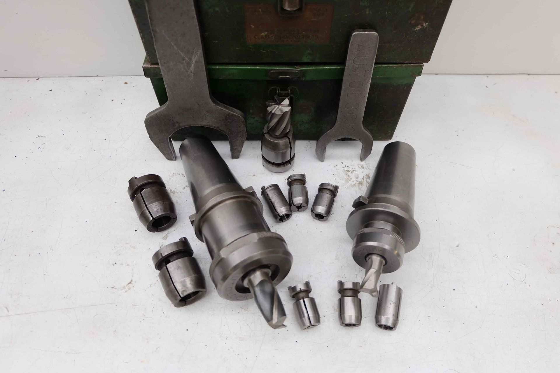 2 x Clarkson Autolock Milling Chucks with Collets to Suit Newall Jig Boring & Milling Machines