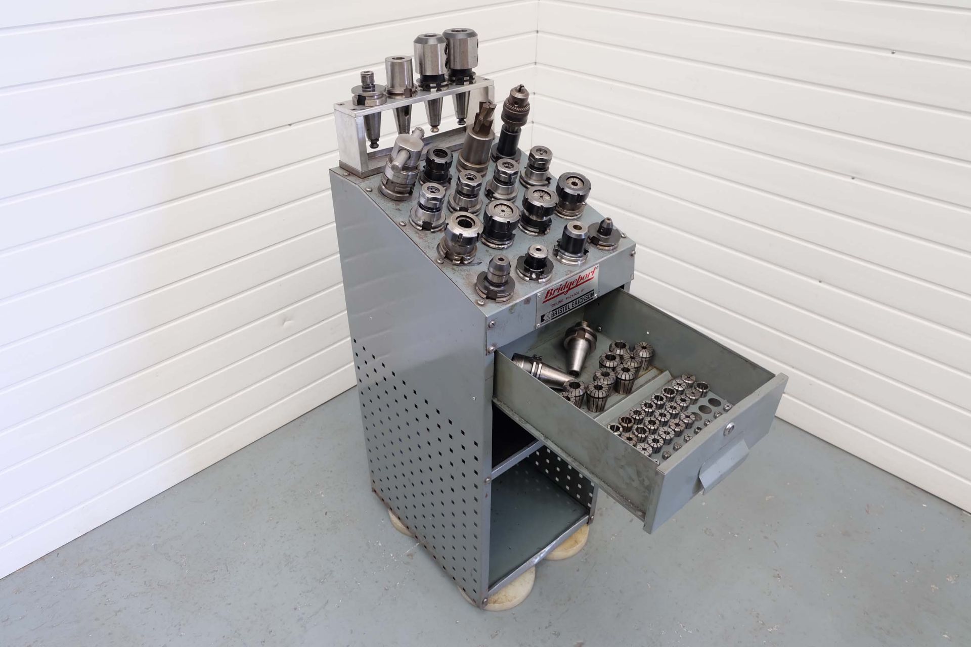 Bridgeport Tool Cabinet With 40 ISO Spindle Tools to Suit Bridgeport Interact C/W Pull Studs. - Image 2 of 4