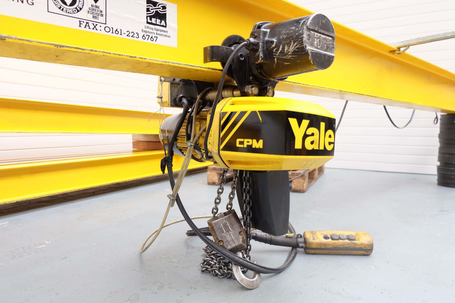 Dale Overhead Crane with Yale CPM 1000Kg Electric Chain Hoist & Pendant Control. - Image 5 of 12