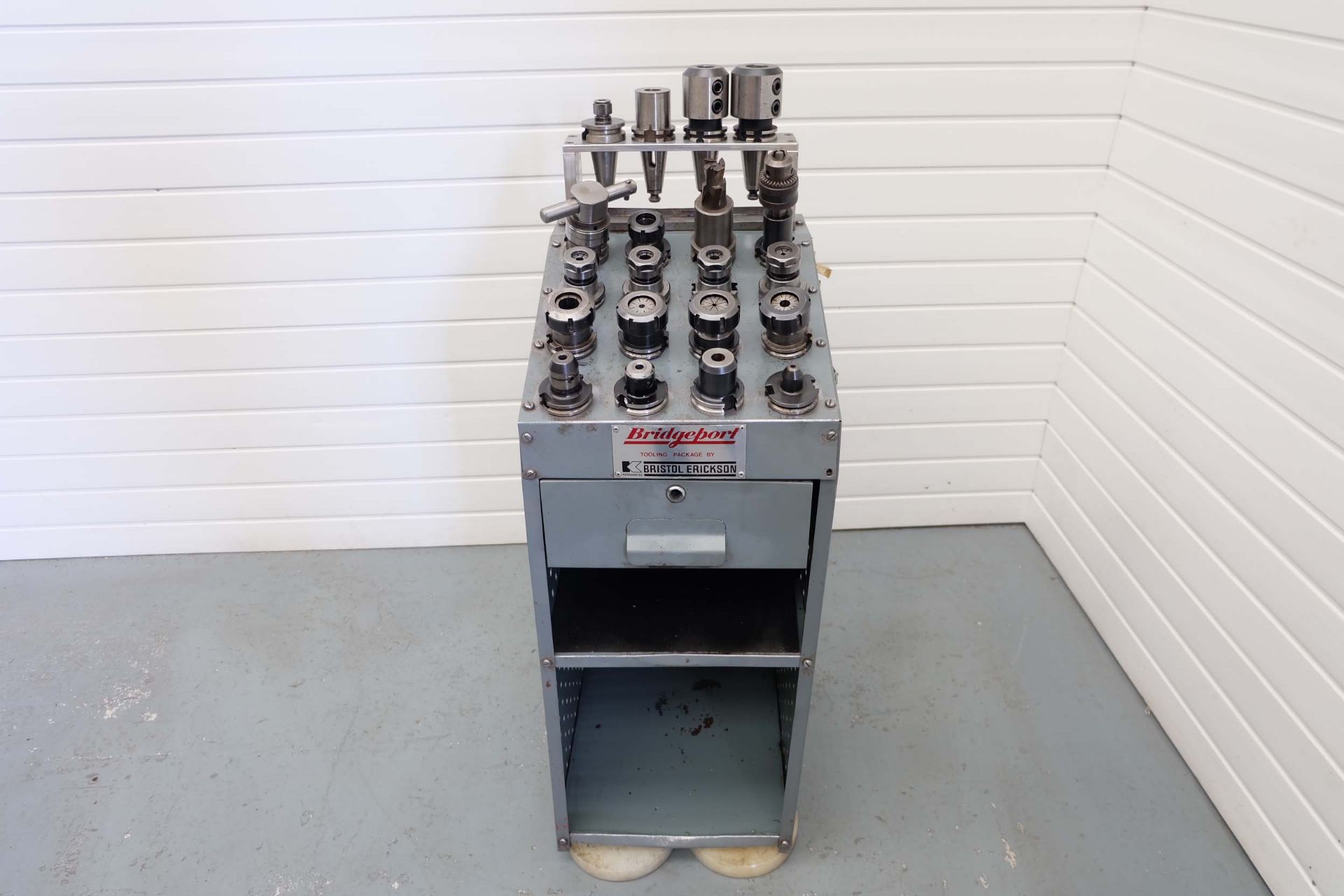 Bridgeport Tool Cabinet With 40 ISO Spindle Tools to Suit Bridgeport Interact C/W Pull Studs.