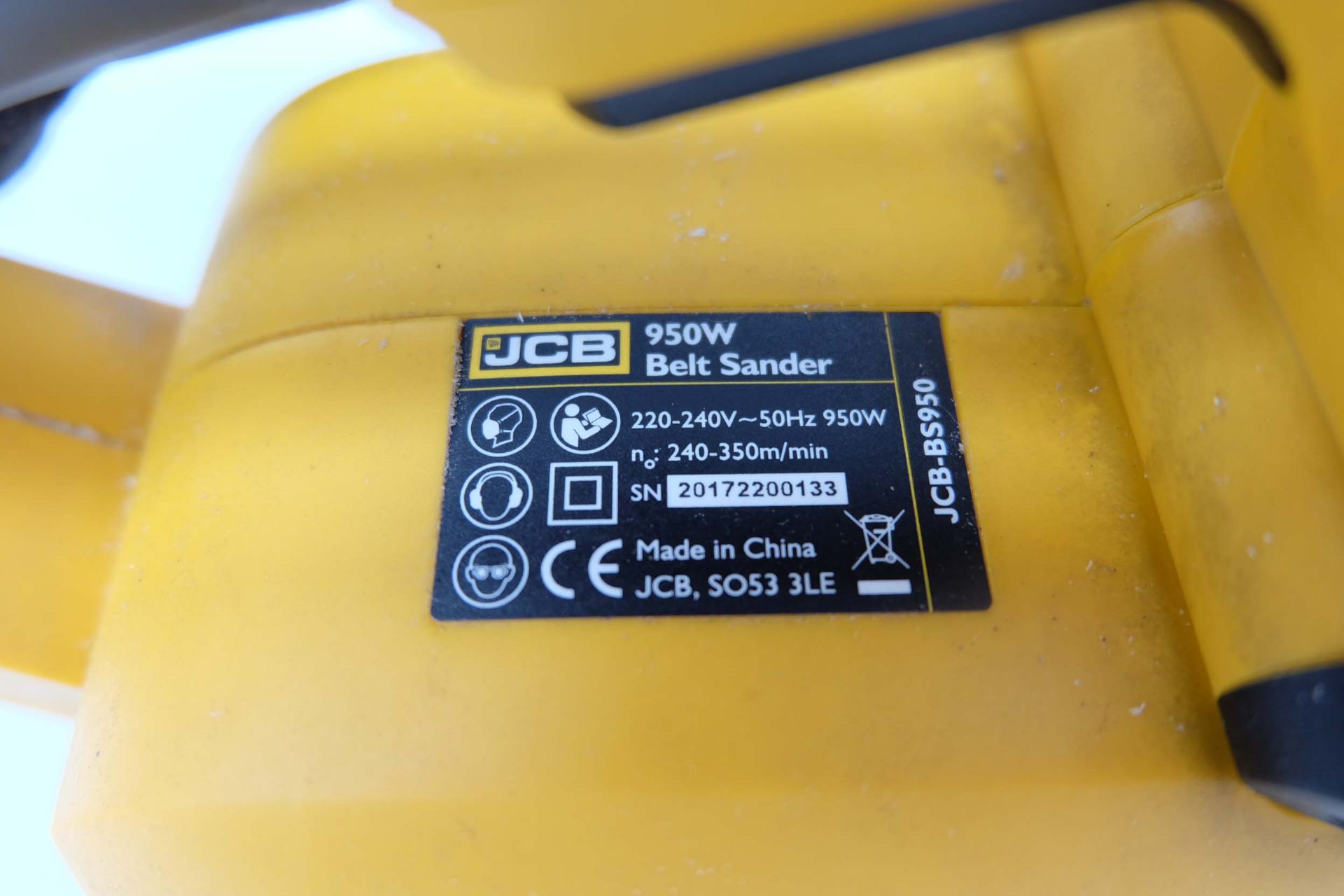 JCB Model BS950 Belt Sander. Width of Belt 70mm. Single Phase 950W. - Image 5 of 5