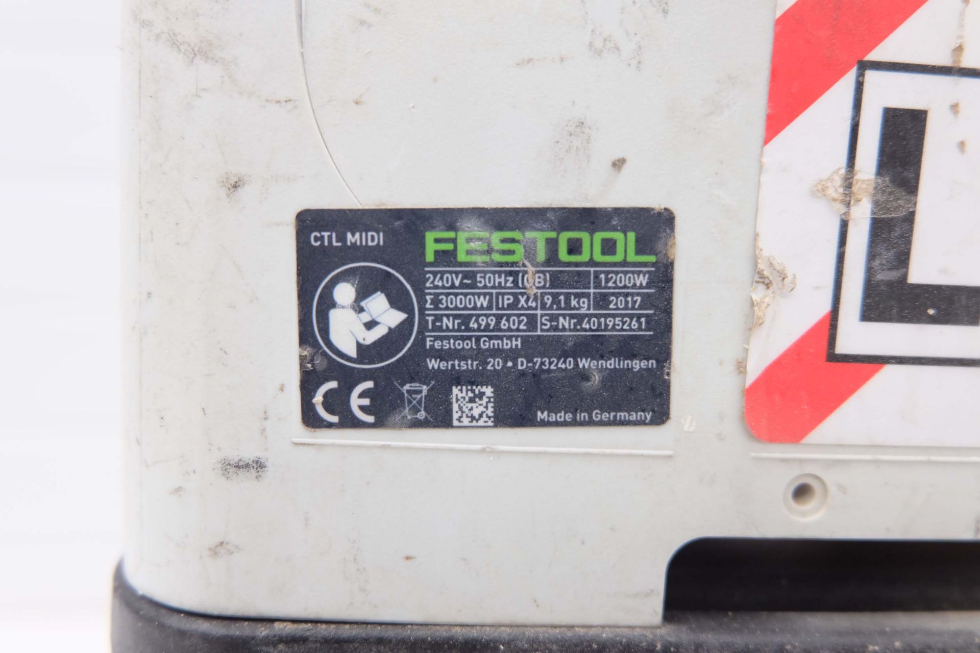 Festool CTL Midi Mobile Dust Collection Unit. Varible Speed. Manual and Automatic. Single Phase 1200 - Image 6 of 7