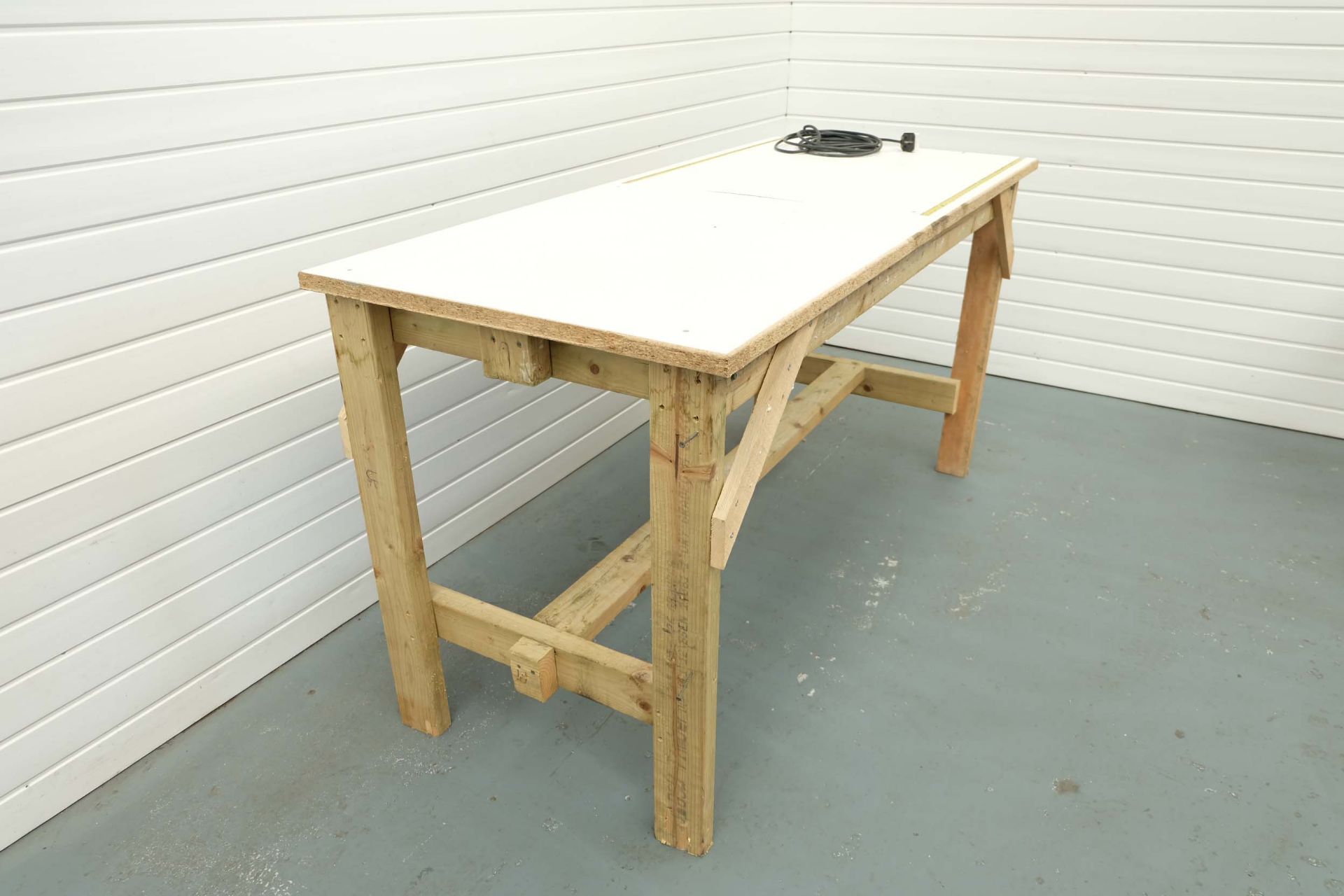 Timber Work Bench. Size 68" x 30" - Image 2 of 4