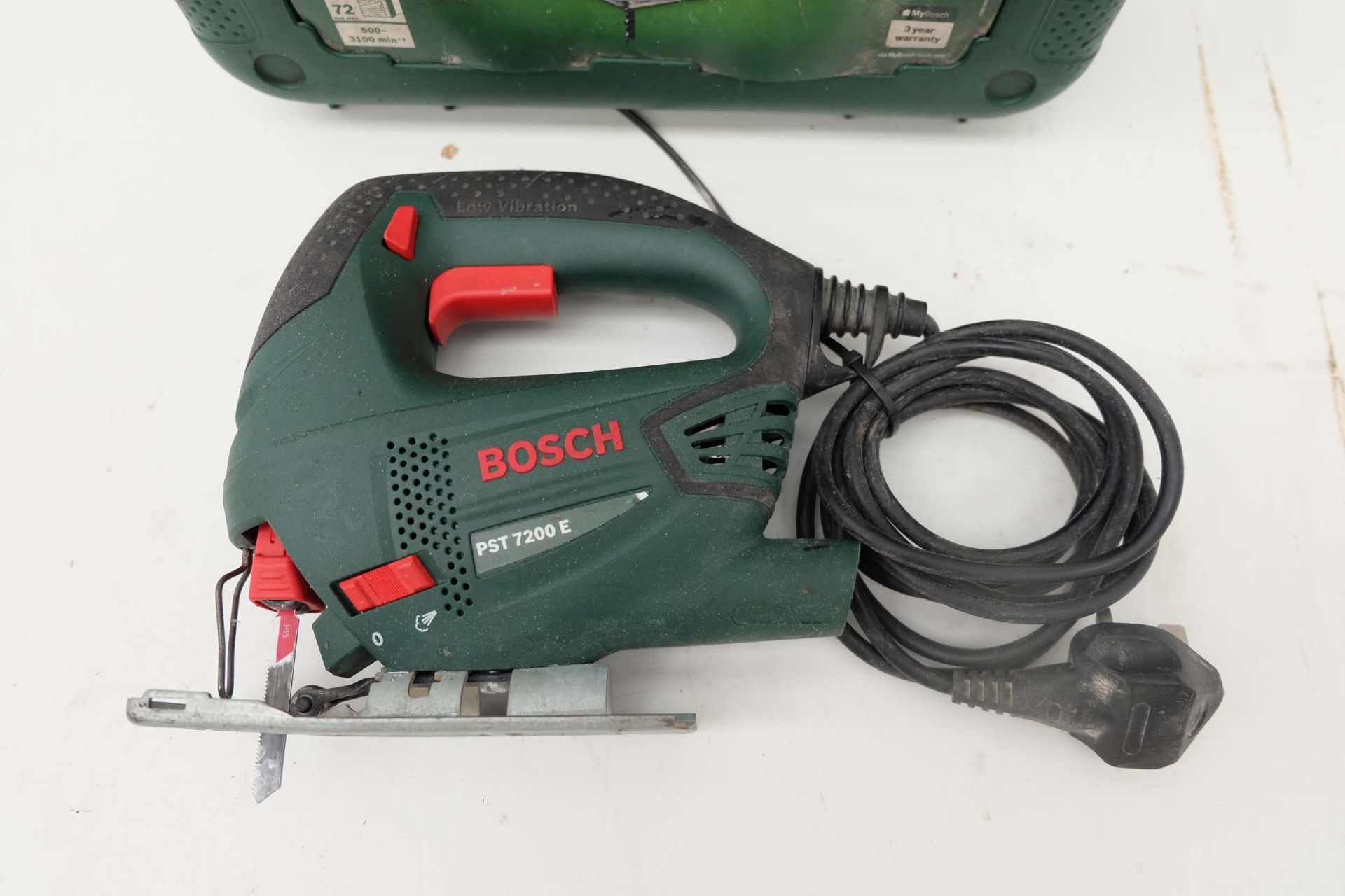 Bosch PST 7200E Jigsaw. Max Cutting Depth 72mm. Single Phase 500W. With Carry Case.