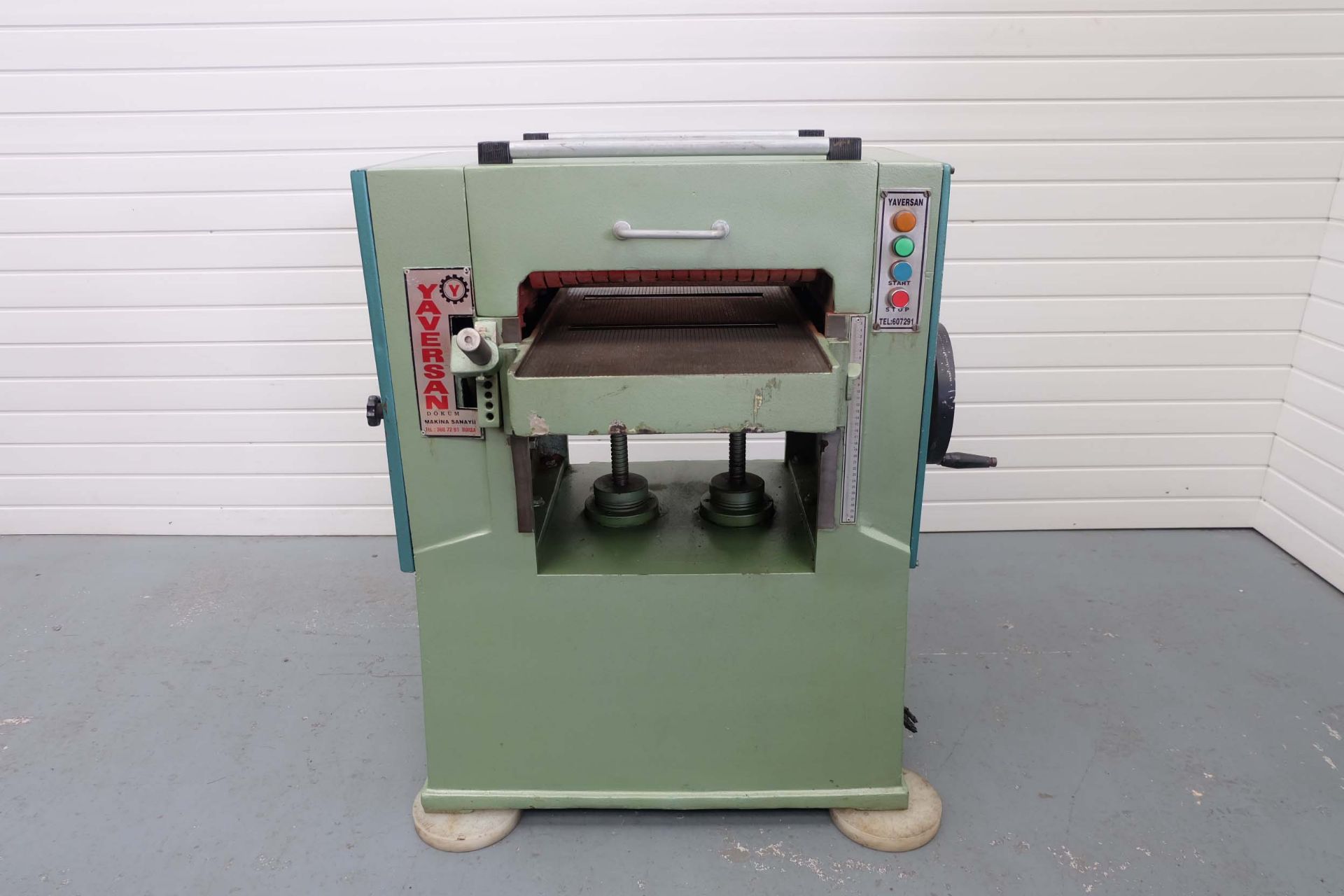 Yaversan Model 40 Lik. Thickness Cutting Machine. Motor needs Attention.