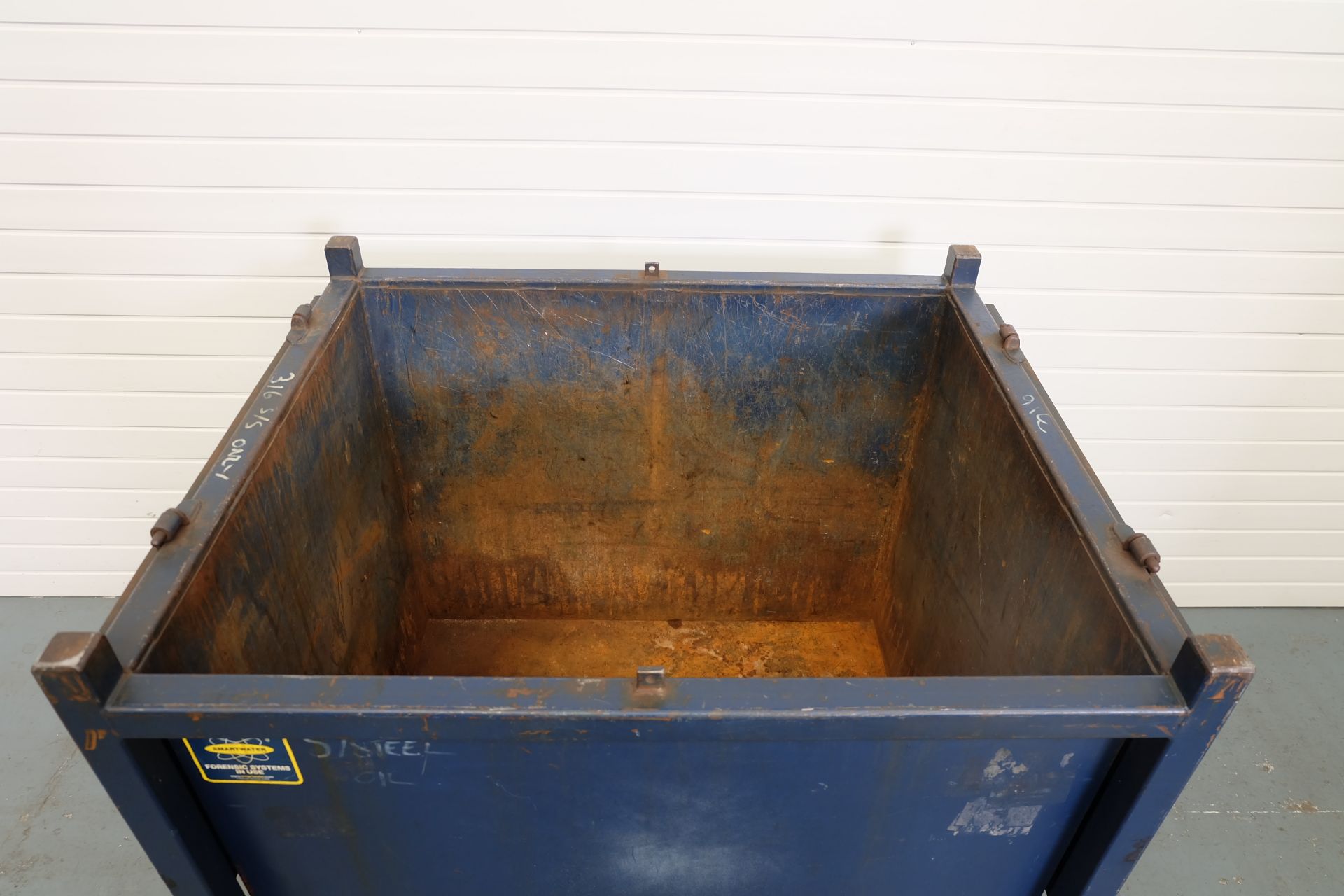 Alchemy Metals Ltd Steel Crate/Box With Hinged Lid Doors and Fork Lift Points - Image 4 of 6