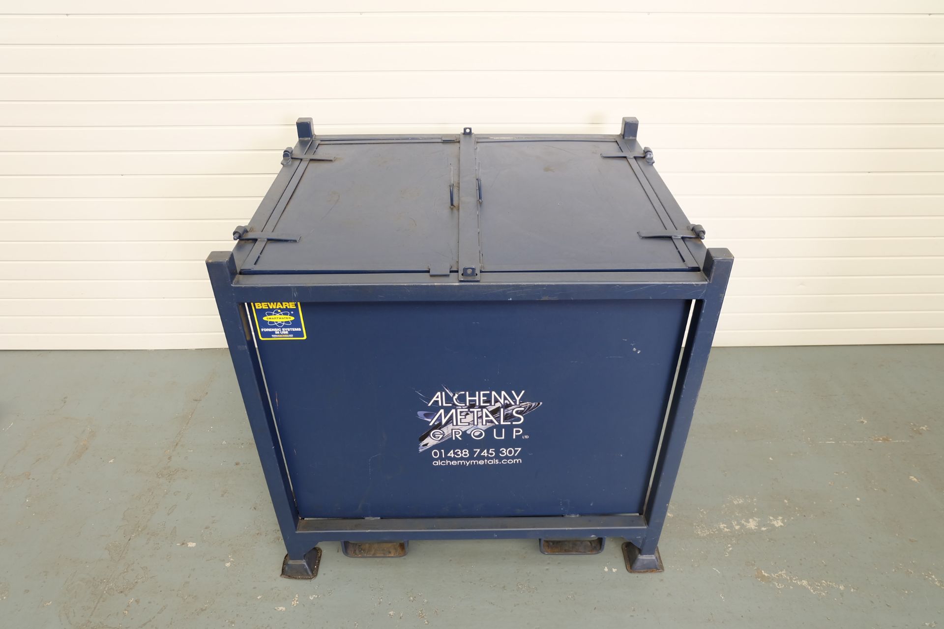 Alchemy Metals Ltd Steel Crate/Box With Hinged Lid Doors and Fork Lift Points - Image 2 of 5