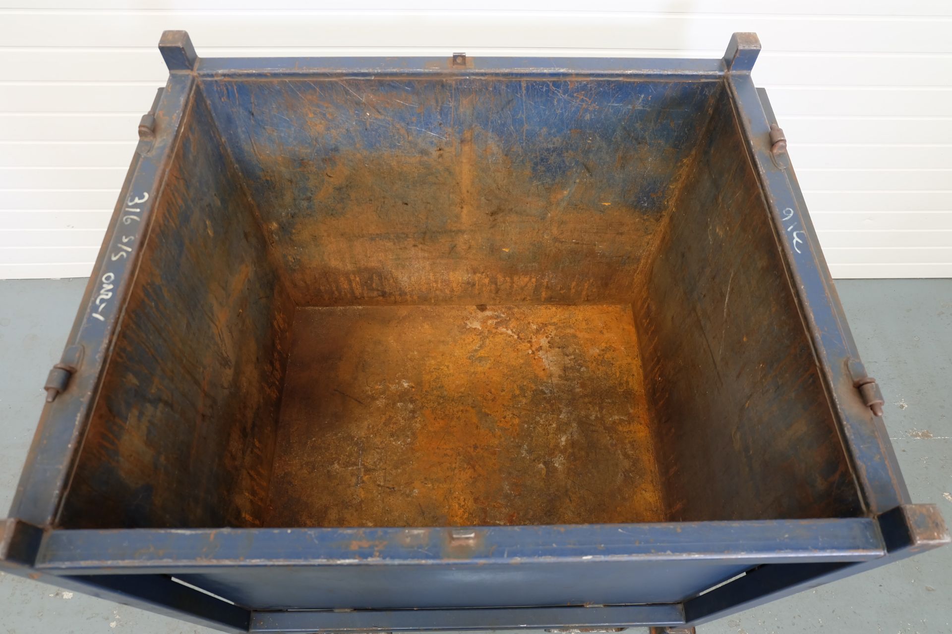 Alchemy Metals Ltd Steel Crate/Box With Hinged Lid Doors and Fork Lift Points - Image 5 of 6