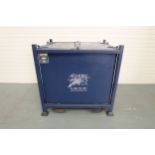 Alchemy Metals Ltd Steel Crate/Box With Hinged Lid Doors and Fork Lift Points