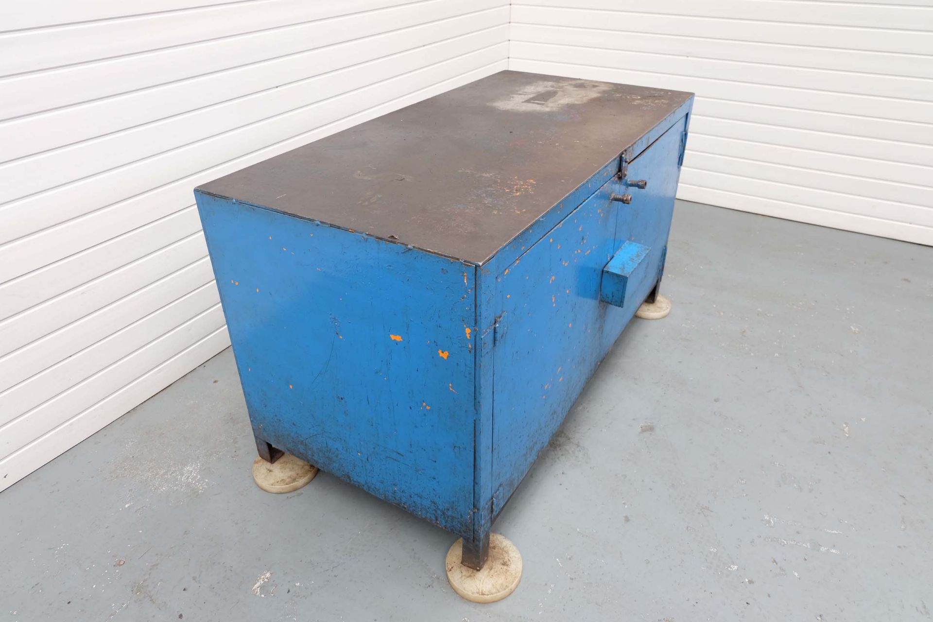 Heavy Duty Steel Bench Cabinet. Size: 60" x 30". Height: 33". - Image 3 of 9