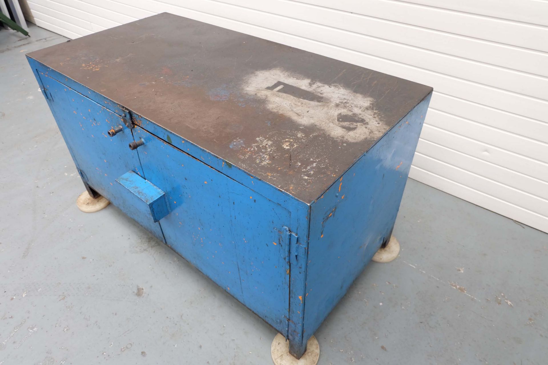 Heavy Duty Steel Bench Cabinet. Size: 60" x 30". Height: 33". - Image 4 of 9