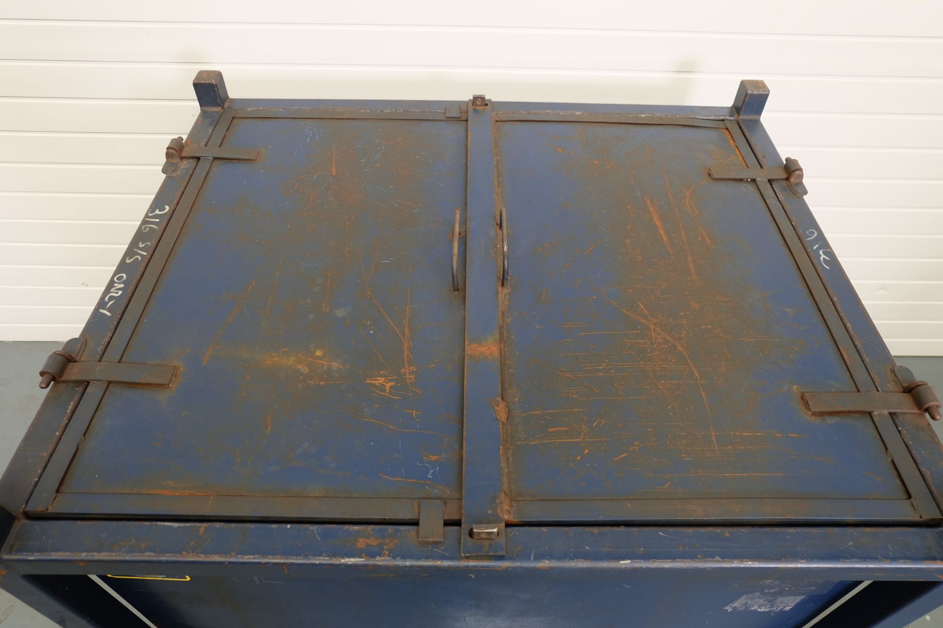 Alchemy Metals Ltd Steel Crate/Box With Hinged Lid Doors and Fork Lift Points - Image 3 of 6