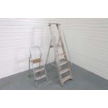 Two Aluminium Folding Step Ladders.