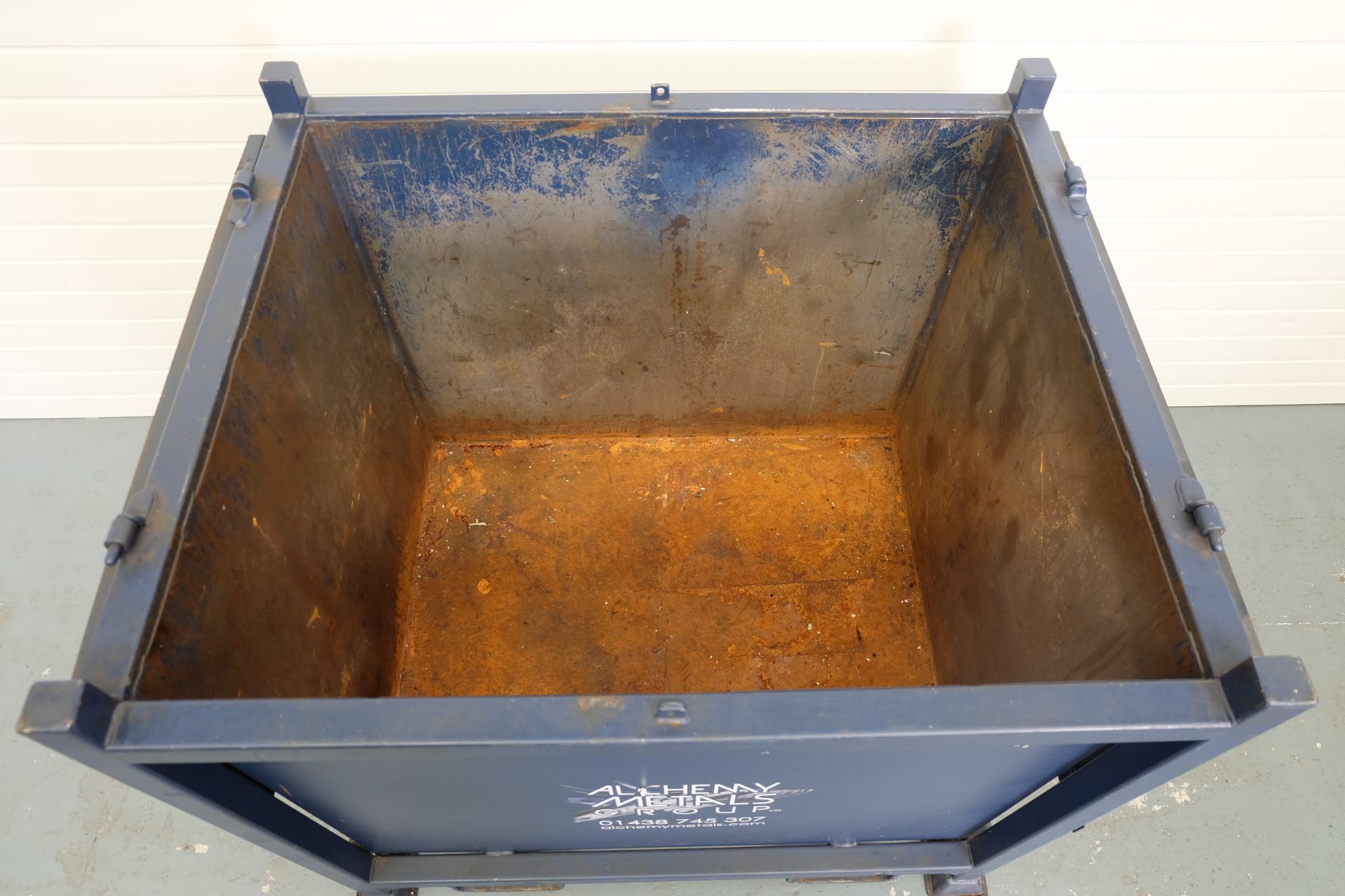 Alchemy Metals Ltd Steel Crate/Box With Hinged Lid Doors and Fork Lift Points - Image 4 of 5