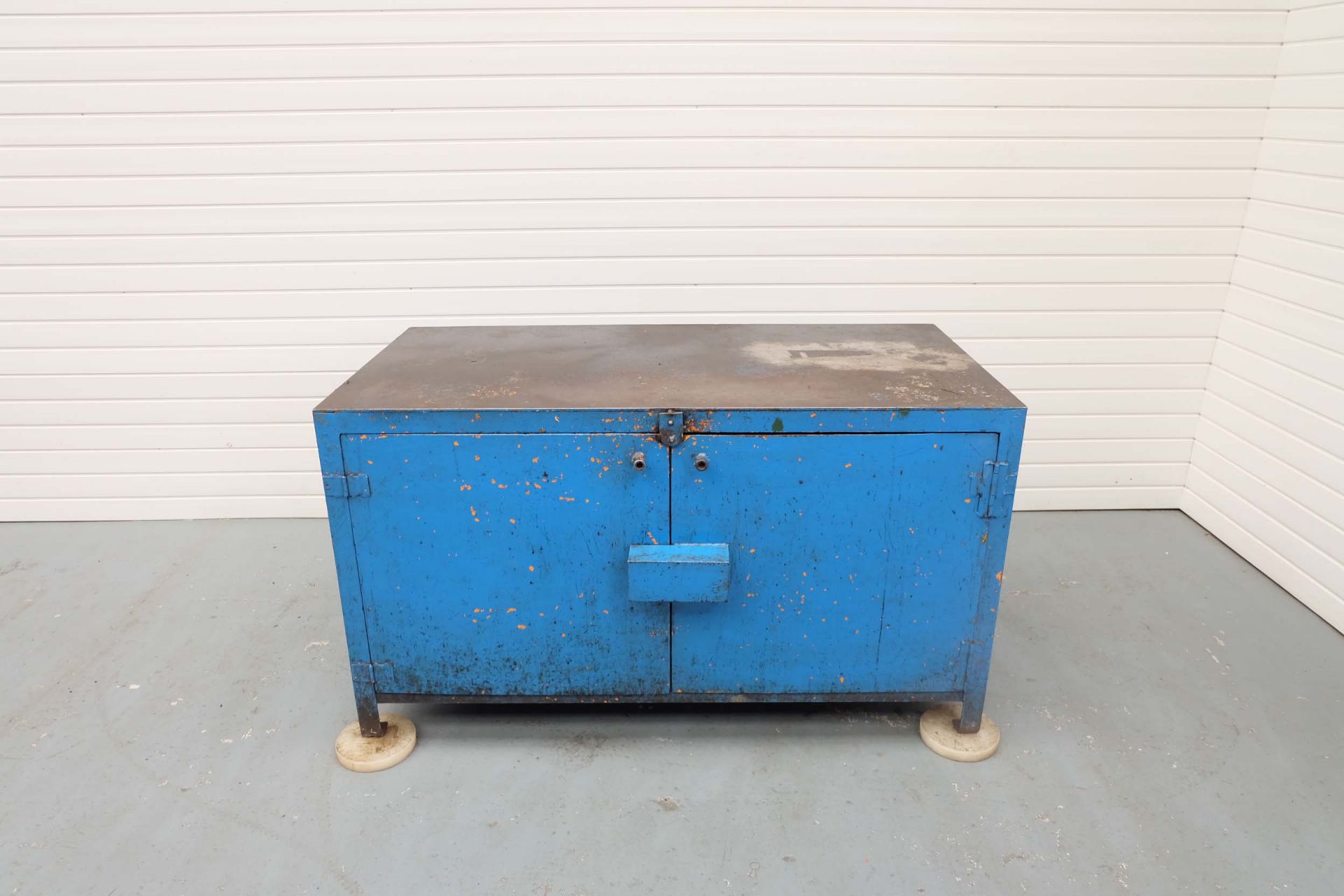 Heavy Duty Steel Bench Cabinet. Size: 60" x 30". Height: 33".