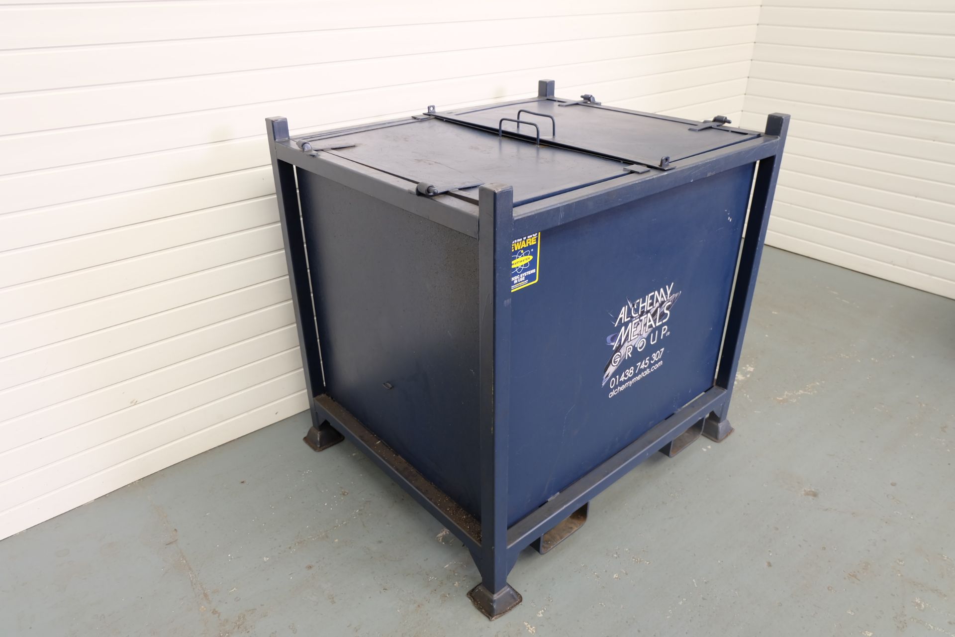 Alchemy Metals Ltd Steel Crate/Box With Hinged Lid Doors and Fork Lift Points - Image 3 of 5