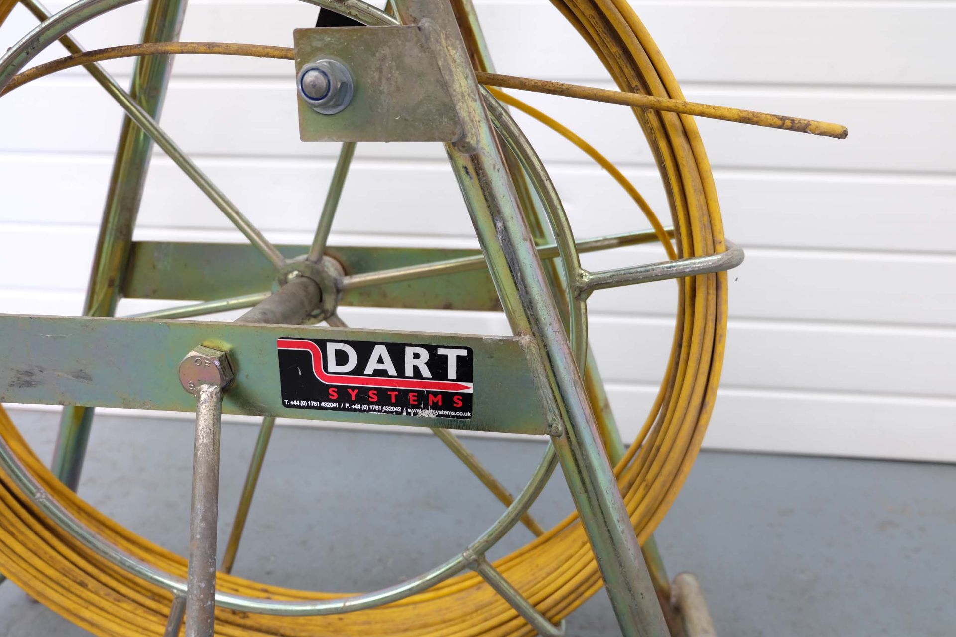 Dart 6mm Ferret Duct/Flexi Ros. Cable Pulling System. On Steel Frame. Length Approx 40-50 Mtrs. - Image 2 of 5