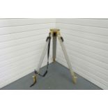 Level Tripod For Laser Etc. Flat Aluminium With Shoulder Strap. Adjustable Height: 105cm To 165cm