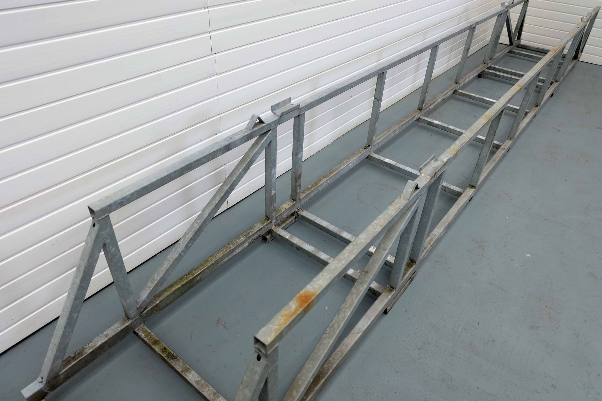 Galvanised Steel Stillage. Length 6000mm. Internal Width 660mm. - Image 3 of 5