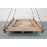 Heavy Duty Wooden Pallet With Four Eye Bolts. Size 1950mm x 1750mm. (4 Leg Chains Not Included)