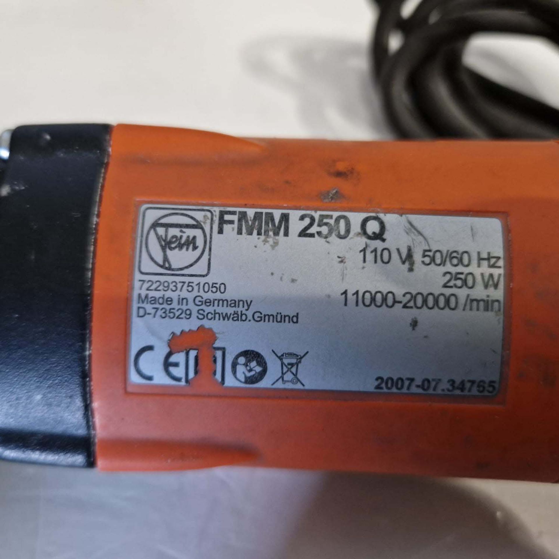 Fein Multimaster Model FMM-250-Q Oscillating Multi-Tool with Carry Case. 110Volt. 250Watt. - Bild 5 aus 5