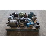 Quantity of Miscellaneous Sized Electric Motors.