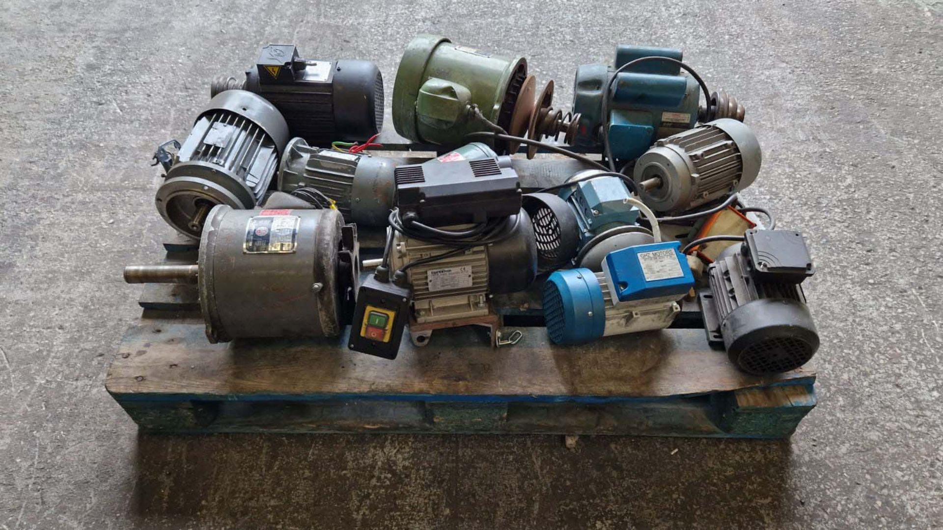 Quantity of Miscellaneous Sized Electric Motors.