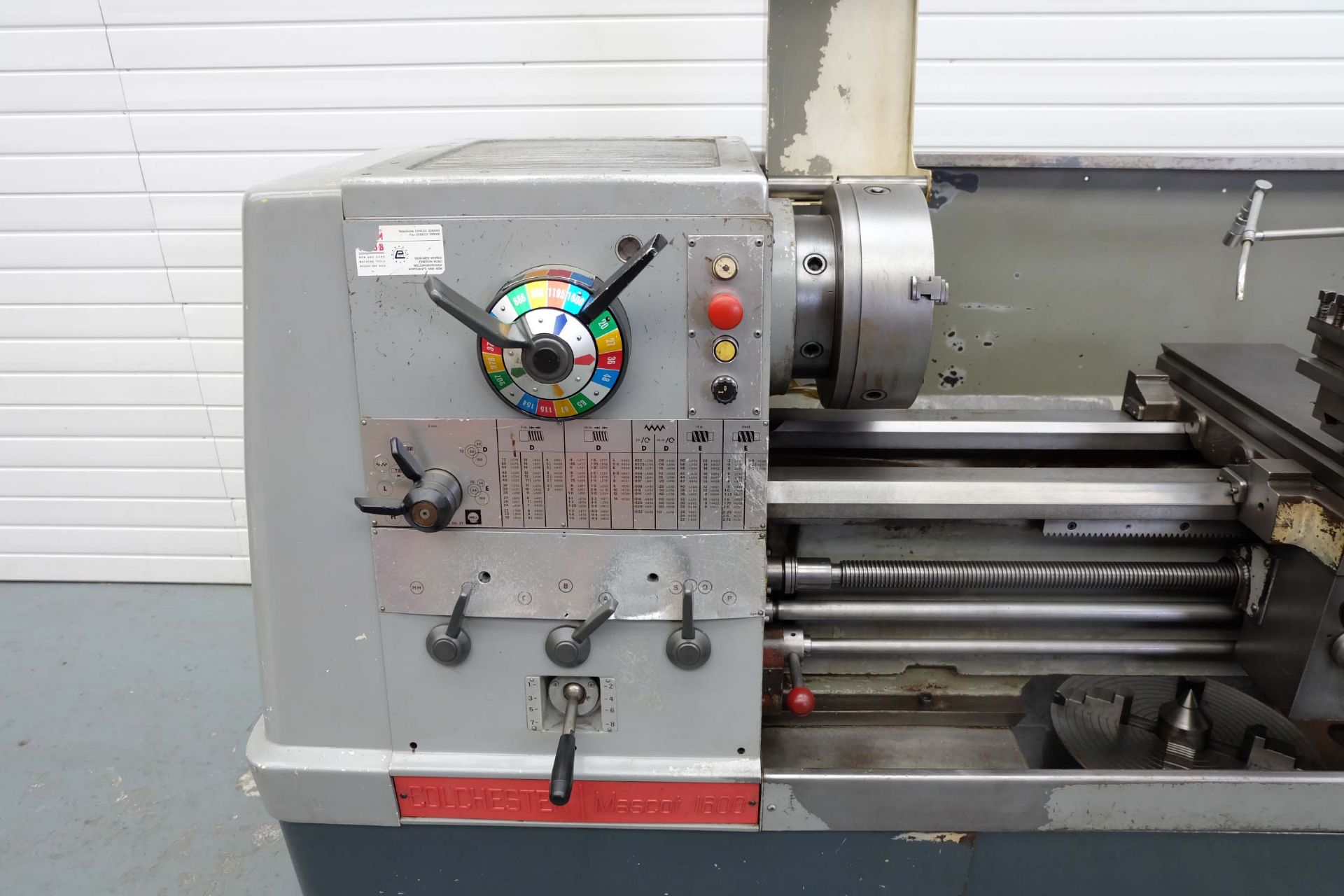 Colchester Mascot 1600 Straight Bed Centre Lathe. Height of Centres 8 1/2". - Image 2 of 14