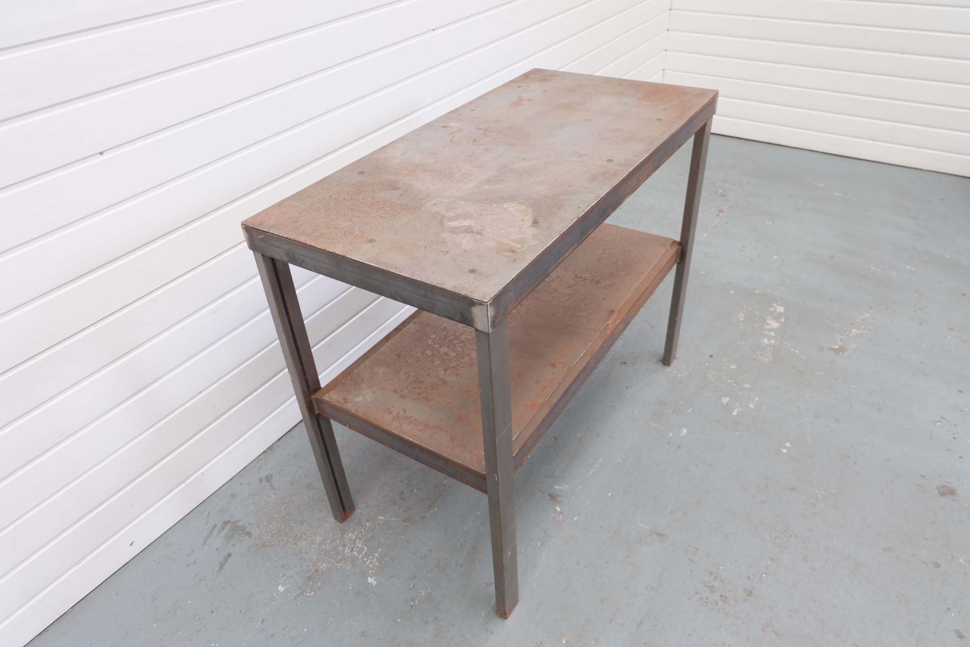 Steel Frame Table With Steel Top & Shelf. Dimensions: 1000 x 500mm. Height: 800mm. - Image 2 of 3