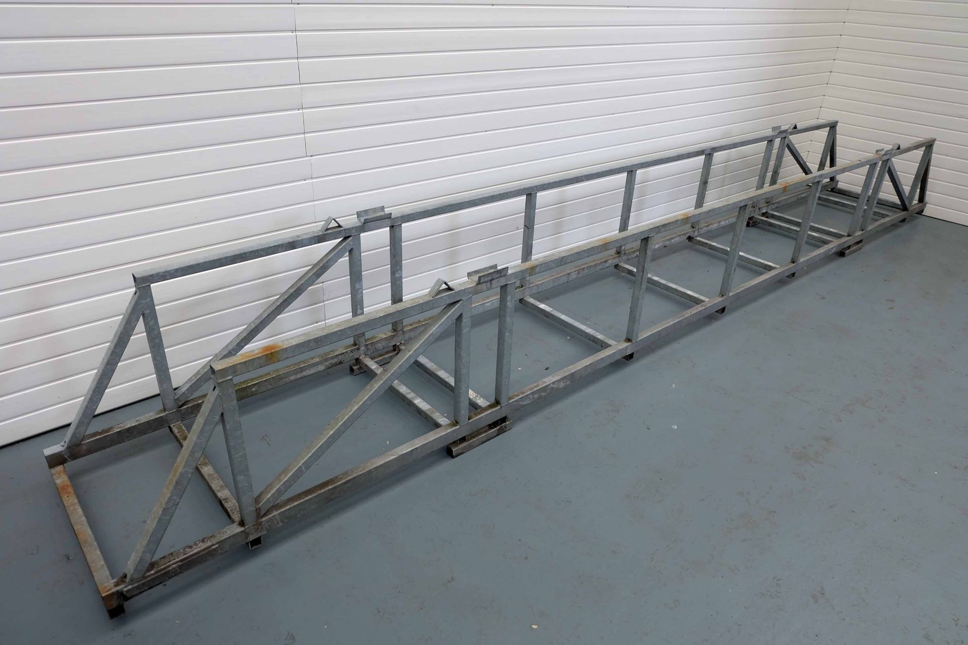 Galvanised Steel Stillage. Length 6000mm. Internal Width 660mm. - Image 2 of 5