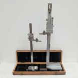 Two Vernier Height Gauges. Mitutoyo 18" (45cm) and N.S.F. 19" With Box.