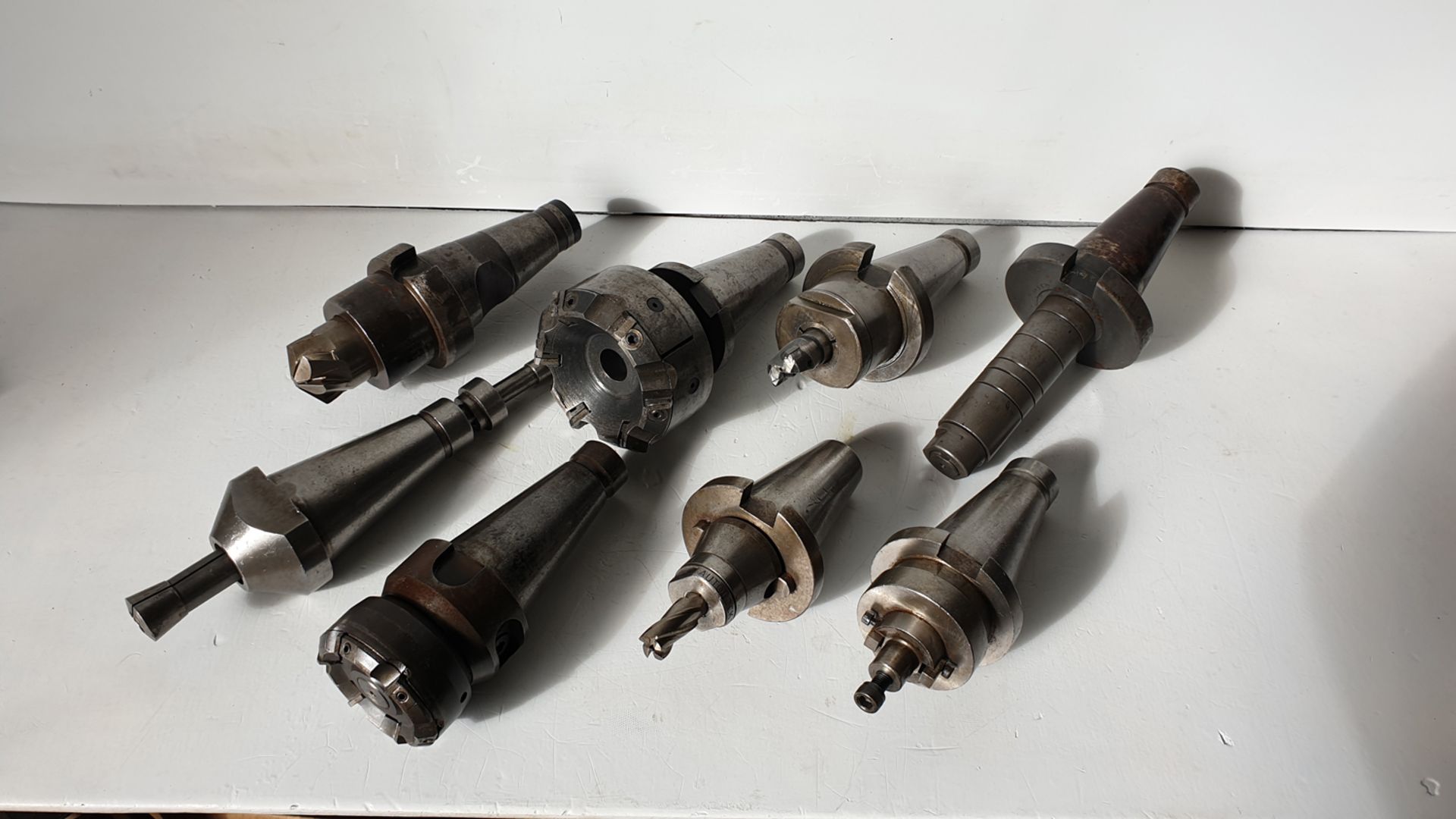 8 Off Miscellaneous 50 ISO Spindle Taper Milling Tools.