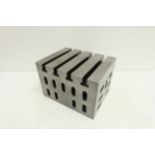 Tee Slotted Cast Iron Cube. Size 230mm x 180mm. Height 155mm.
