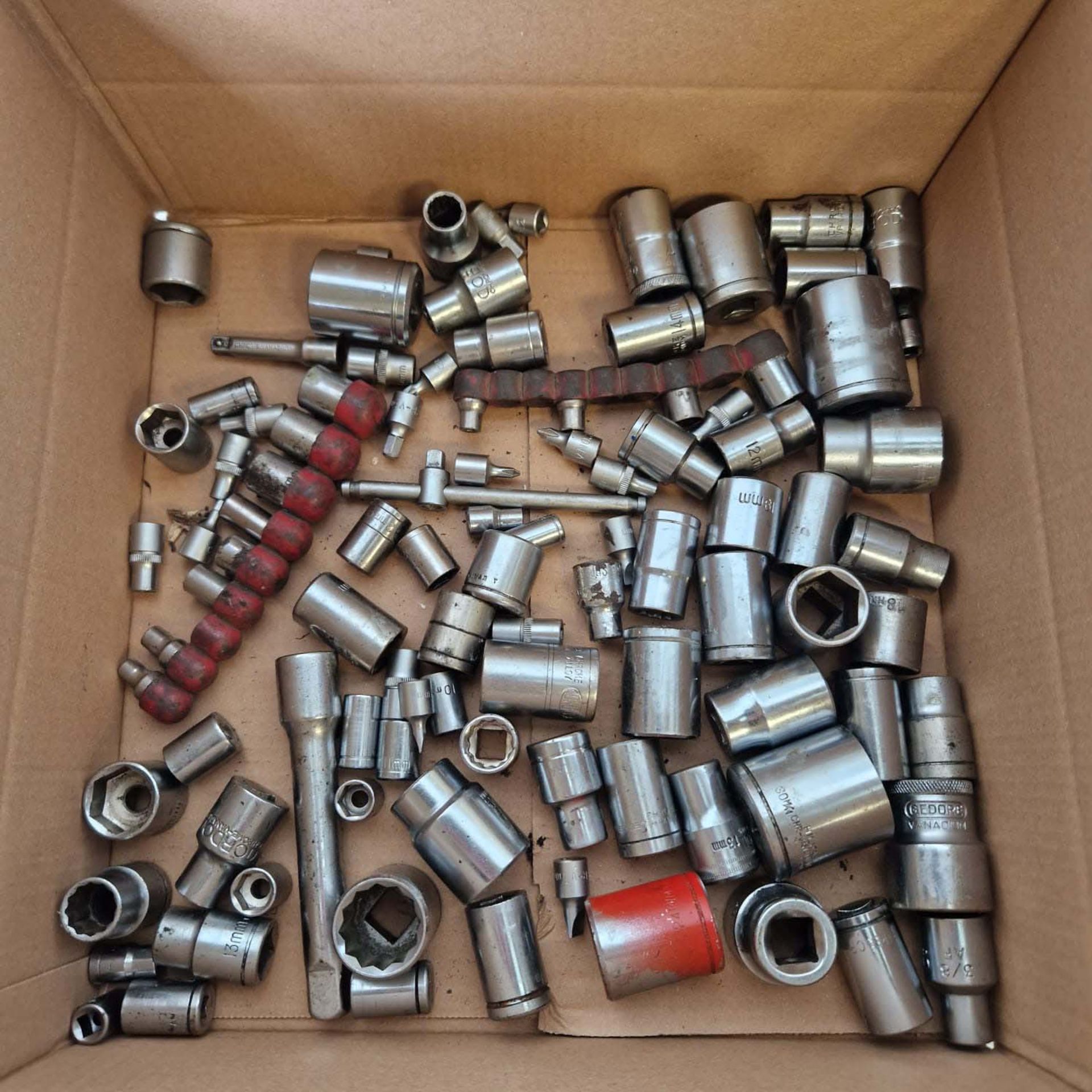 Quantity of Various Sized Sockets.