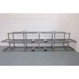 Two Galvanised Steel Stillages. Length 5000mm. Internal Width 600mm.