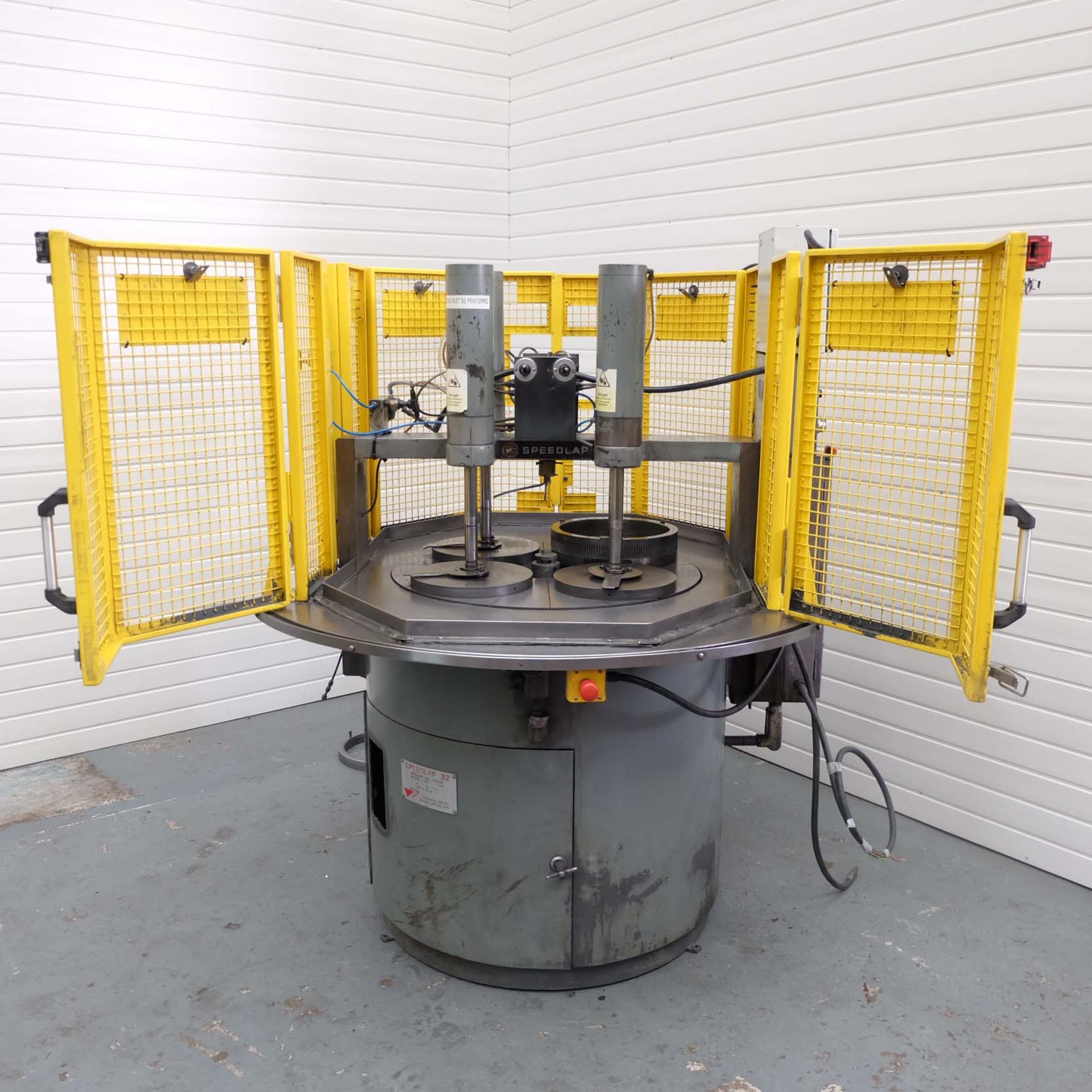 Speedfam Model Speedlap 32 Rotary Table Lapping Machine With Four Pneumatic Power Hold Downs.