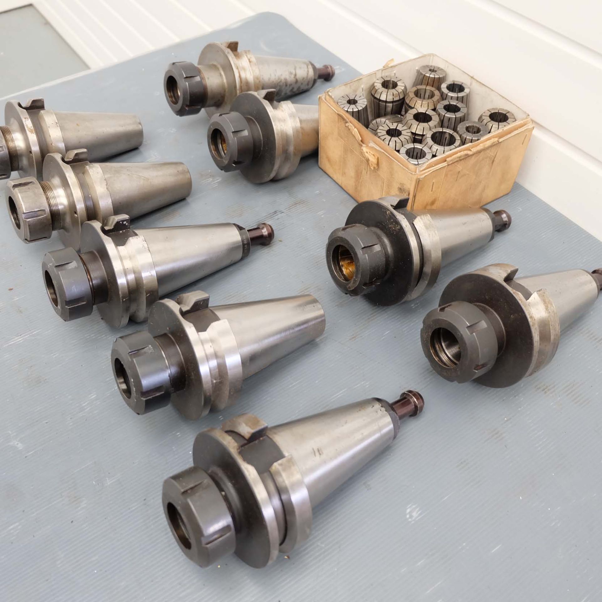 Nine BT50 Spindle Tools ER 40 Collet Holders and Collets - Image 2 of 4