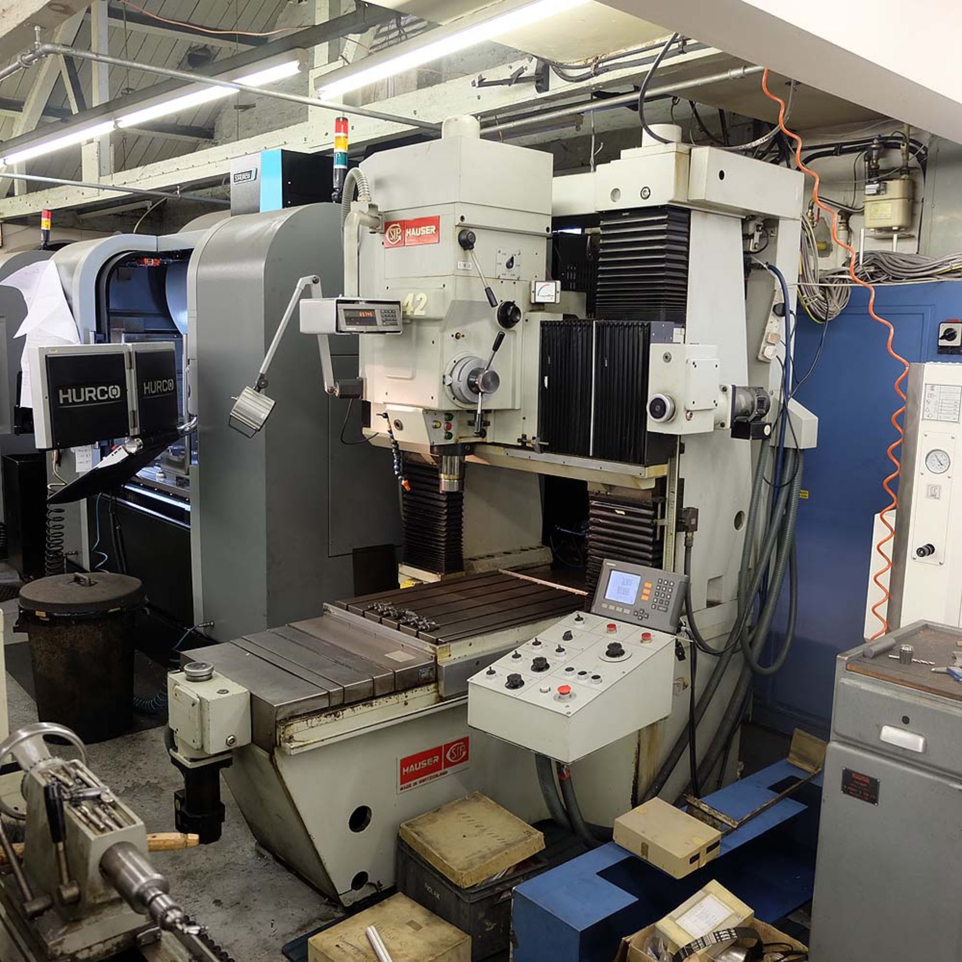 SIP Hauser Type MP-42DR Vertical Jig Boring Machine. 3 Axis Digital Readout.