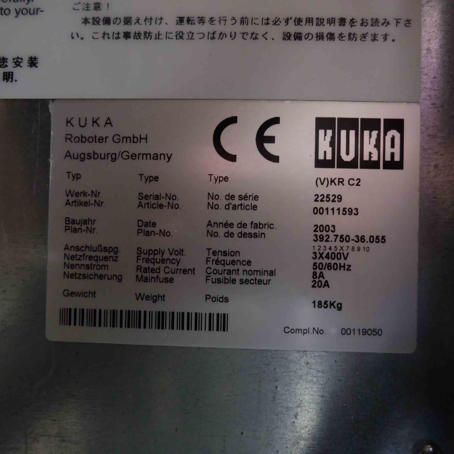 2 x Kuka Type KR125 6 Axis Robotic Arms. (1 Complete & 1 Incomplete). - Image 15 of 35