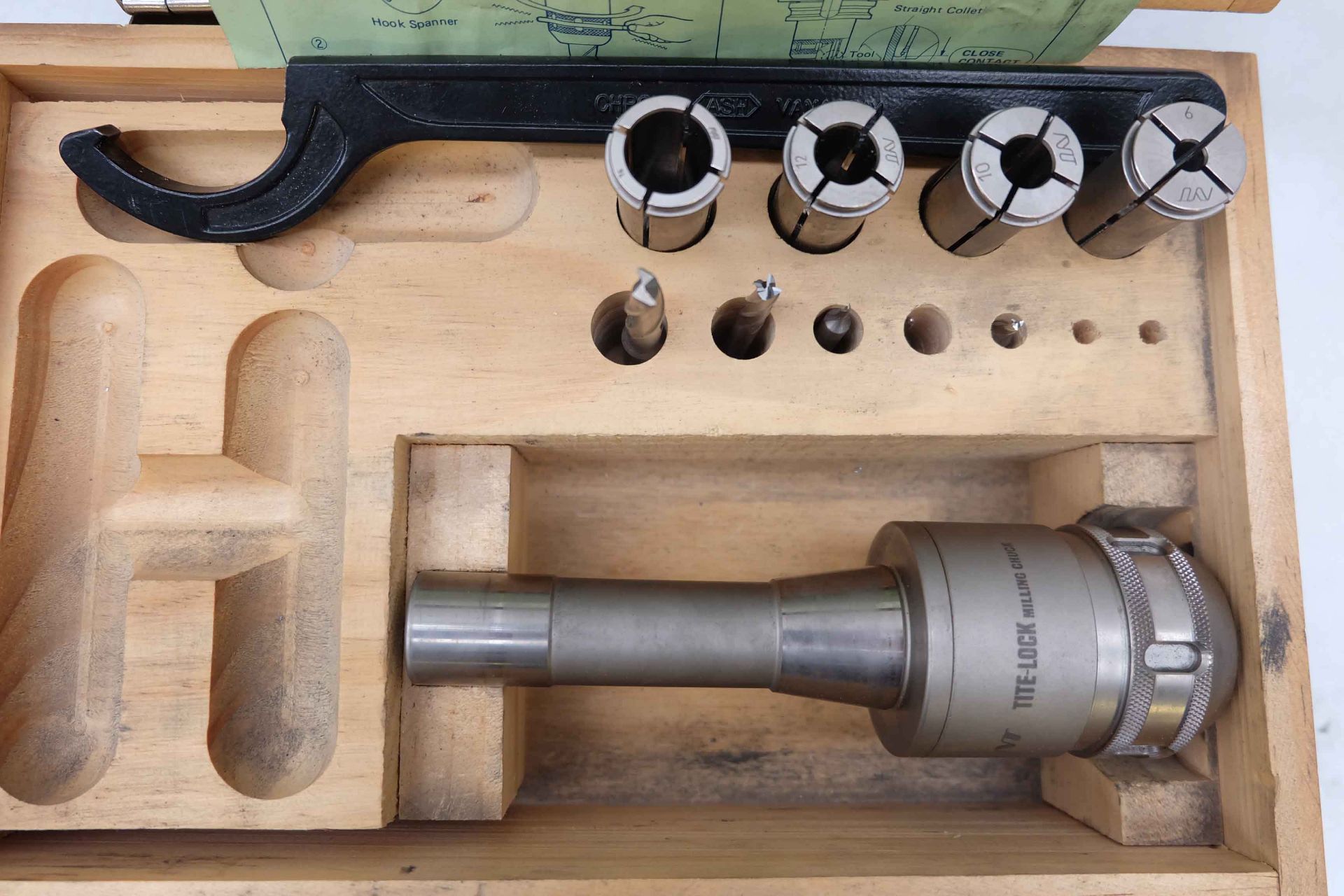 NT Tite-lock Milling Chuck and Collets with r8 Taper to Suit Bridgeport Etc. - Image 2 of 8