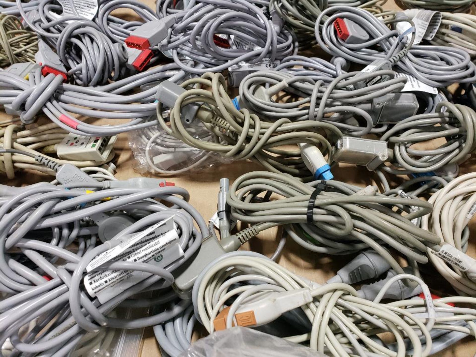 Pallet of assorted electrical medical / lab connection wires. - Image 8 of 18