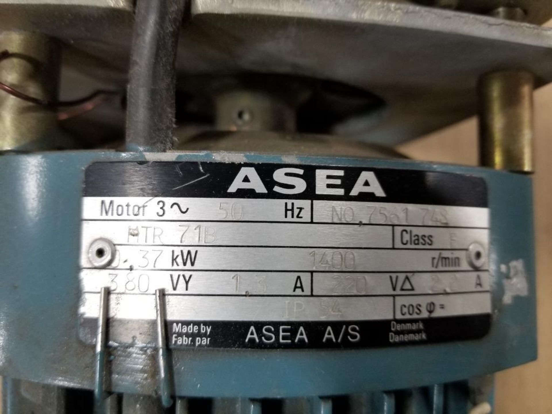 Asea motor. Model MTR-71B. .37kW. - Image 2 of 7