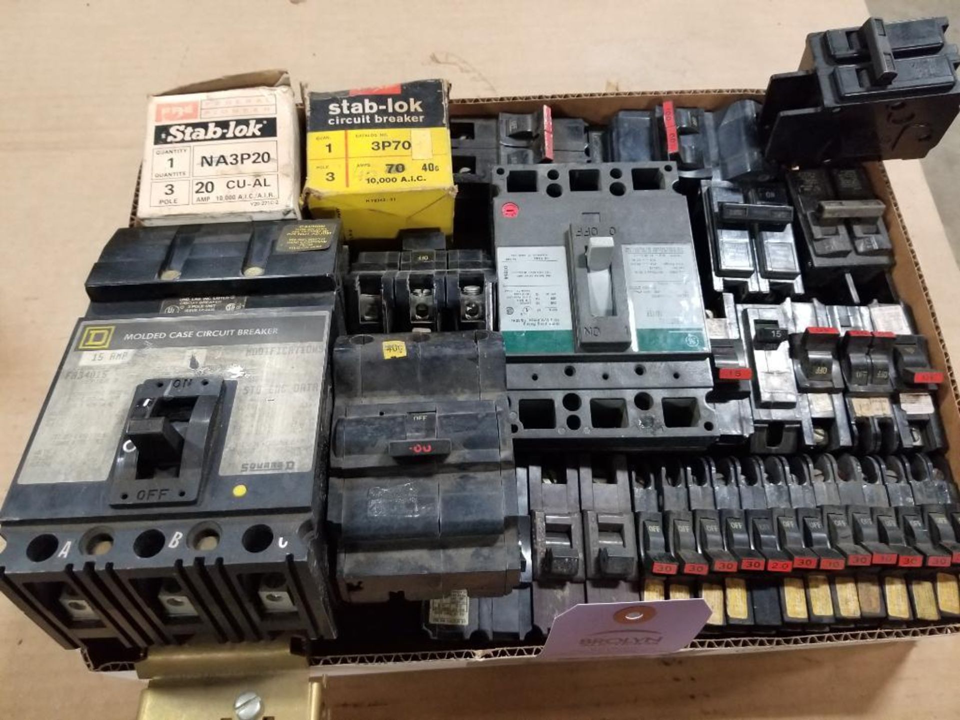 Assorted electrical breakers. Square-D, GE, Stab-lok. - Image 12 of 12