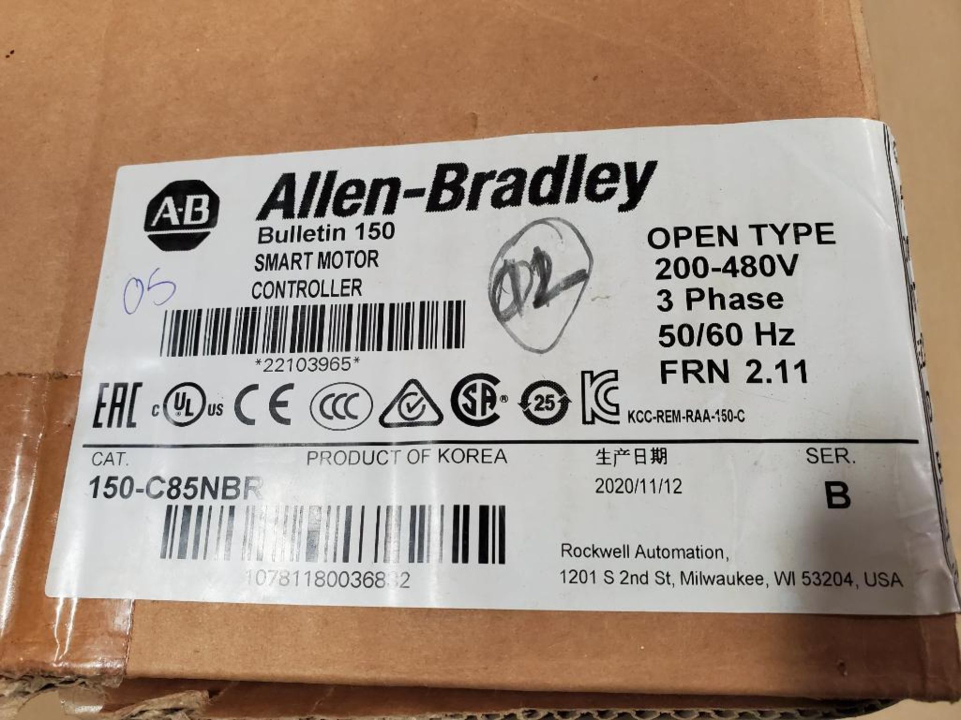 Allen Bradley smart motor controller 150-C85NBR. New in box. - Image 3 of 9