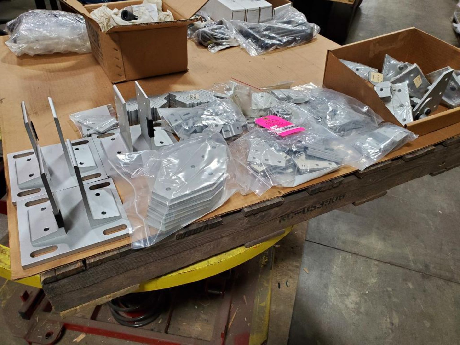 Large qty of assorted aluminum hardware plates, handles. Rexroth. New no box. - Image 10 of 10
