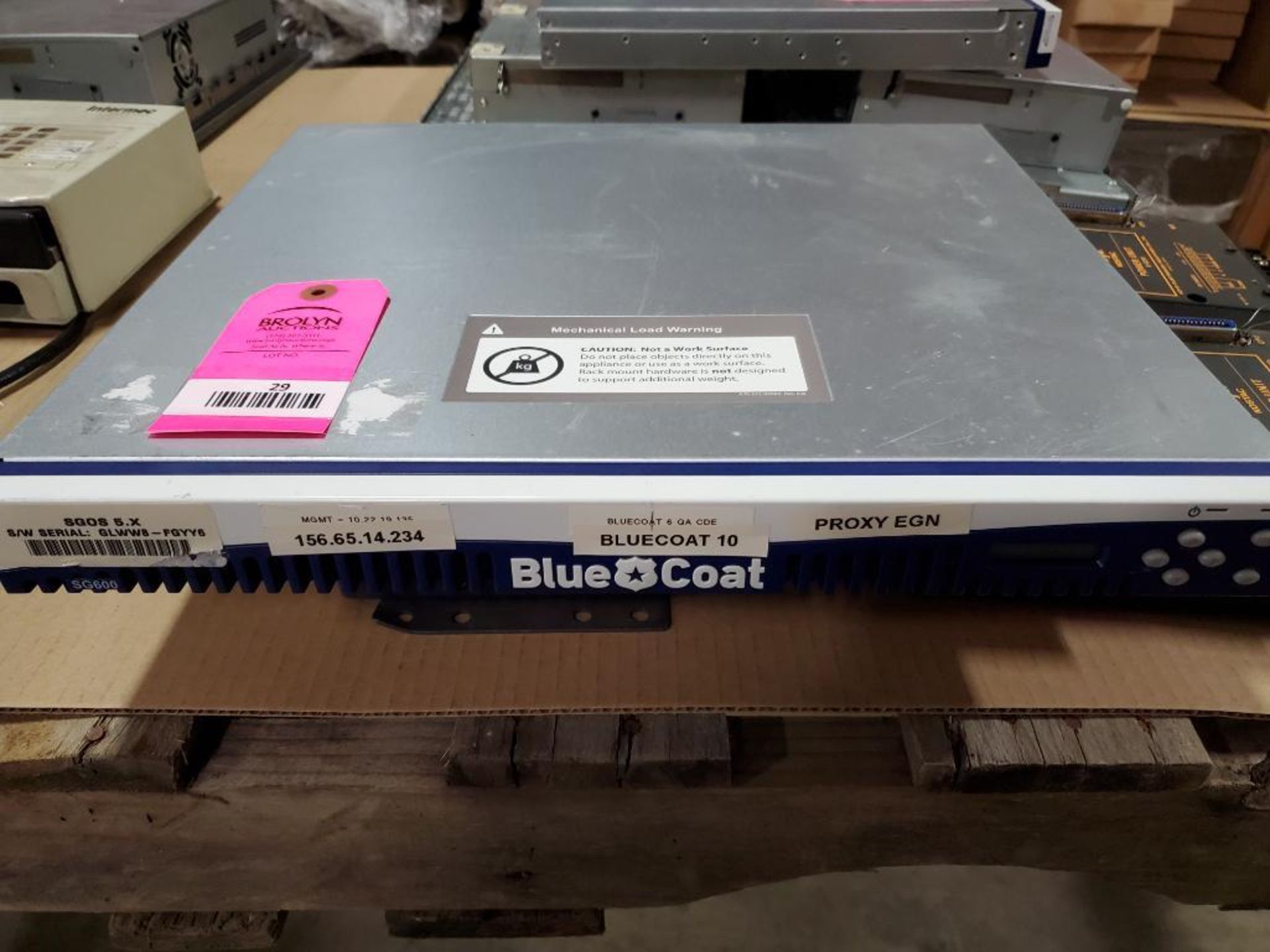 Blue Coat SGOS 5.X SG600-20-PR proxy server.