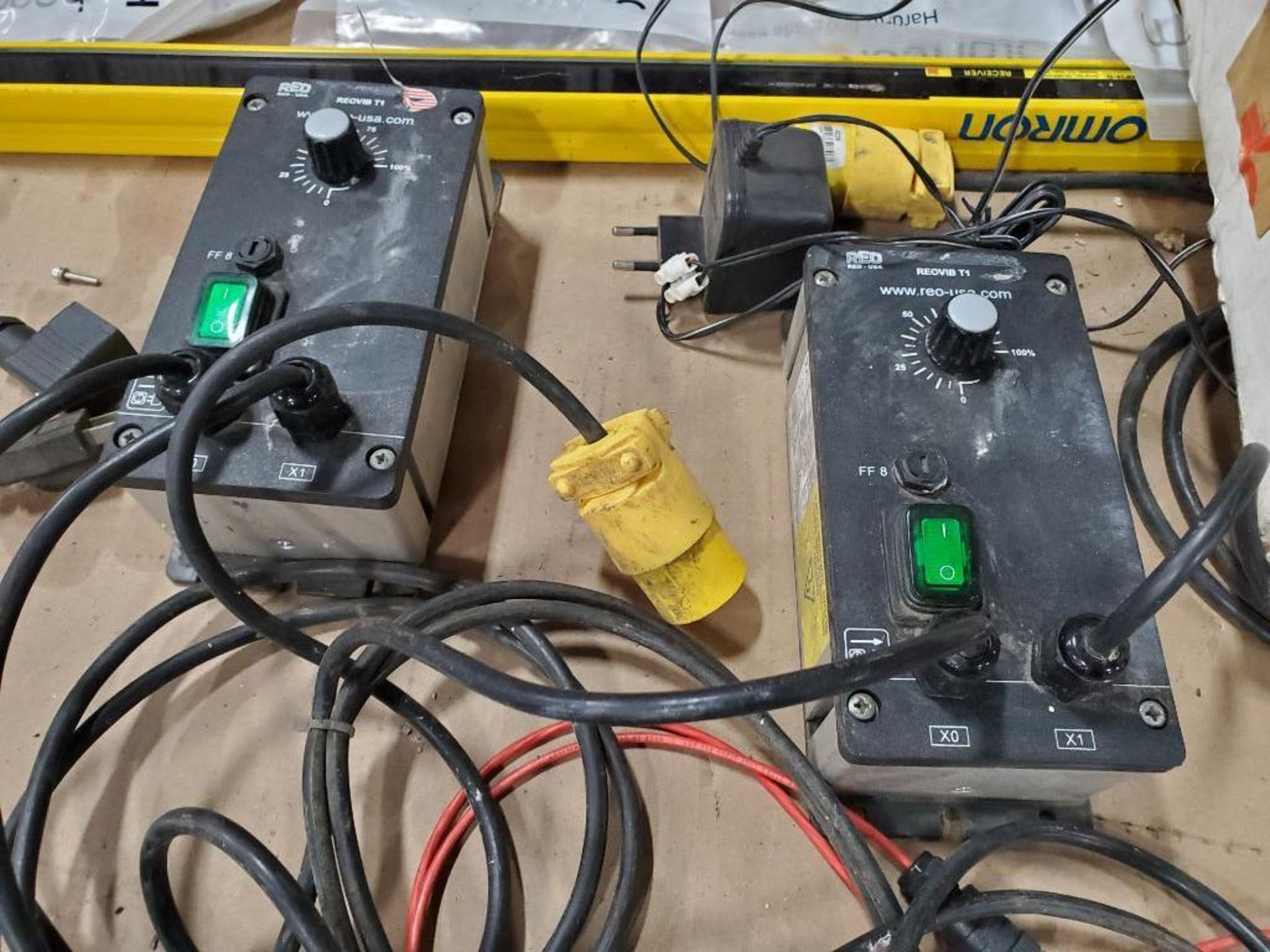 Pallet of assorted electrical. Controllers, connection cords, starters, replacement parts. - Image 8 of 17