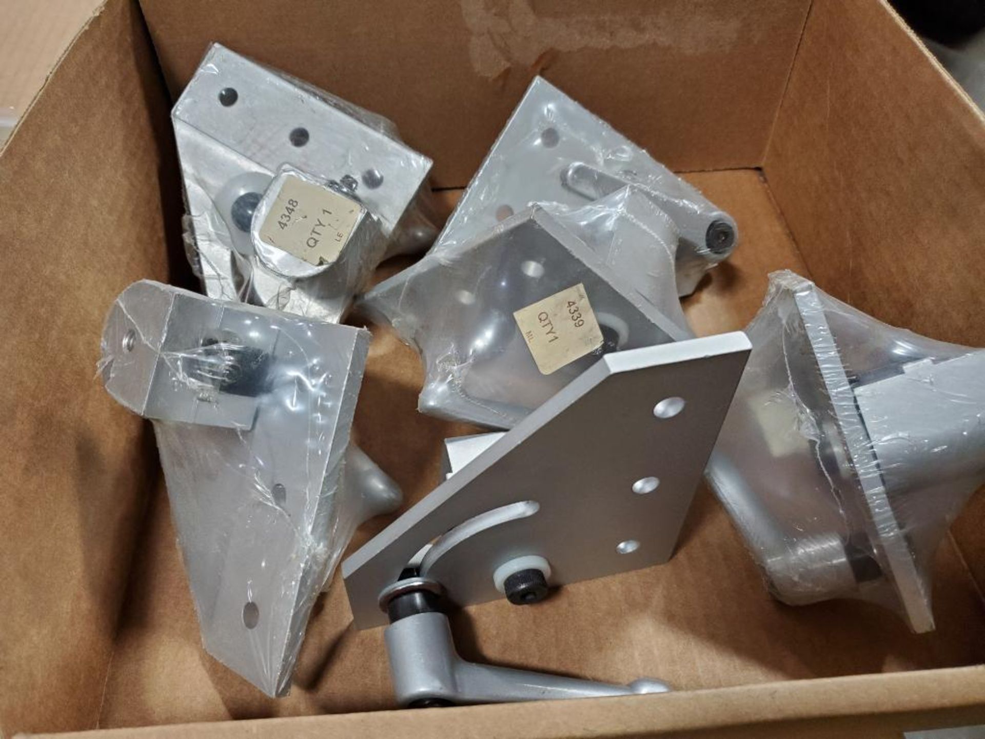 Large qty of assorted aluminum hardware plates, handles. Rexroth. New no box. - Image 7 of 10