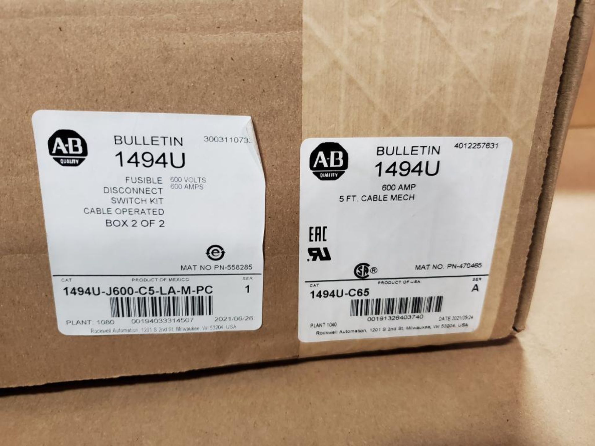 Allen Bradley 1494U-J600-C5-LA-M-PC / 1494U-C65. New in box. - Image 3 of 5